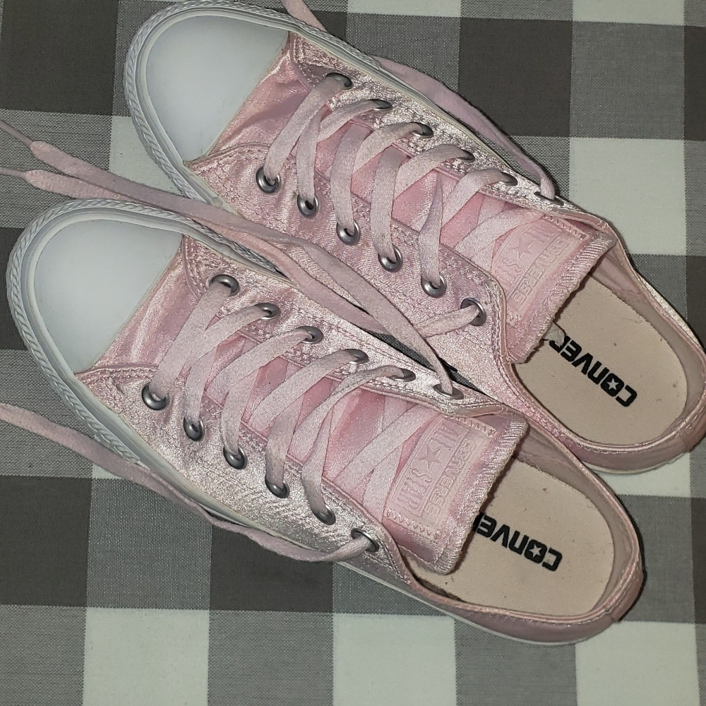 Converse Chuck Taylor Pink Satin Ox Trainers